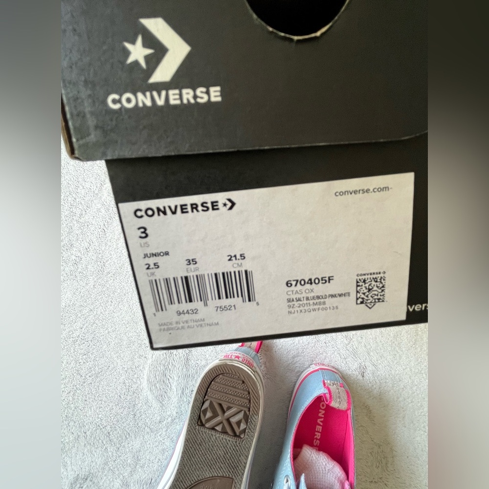 Converse Chuck Taylor All Star Athletic Shoes Kids Junior size 3 - Picture 6 of 11